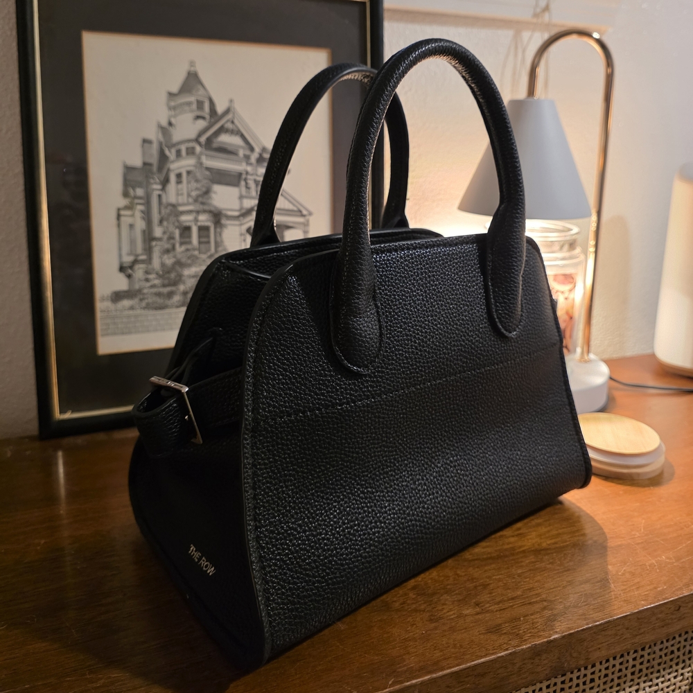 The Row Black Leather 10" Margaux